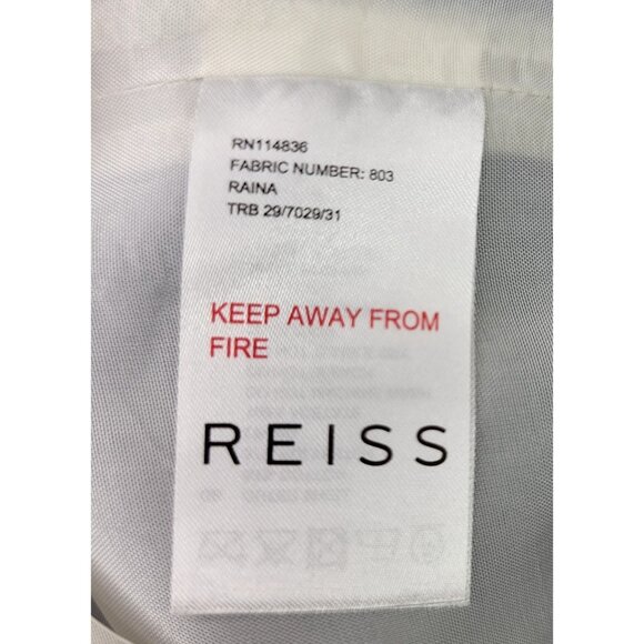 Reiss Raina Asymmetric Blue White Cotton Dress Size US 6 - UK 10 NEW Cocktail - Picture 7 of 15